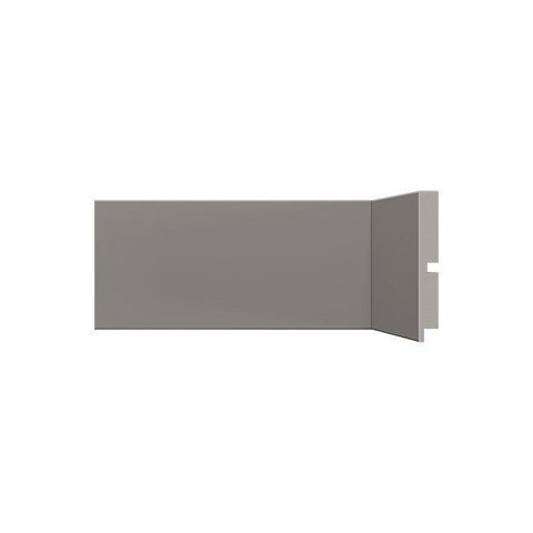 Rodapé Poliestireno Santa Luzia 454 Liso Cinza Titanium 100 X 13mm Br 2,40m - Cinza Titanium Único
