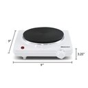 Ver imagem 7 de Elite Gourmet Chapa Elétrica Portátil de Ferro Fundido 1000w com Controle de Temperatura (branca)
