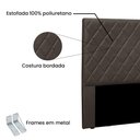 Ver imagem 3 de Cabeceira Queen 1,60m Esmeralda Veludo Marrom - Pallazio