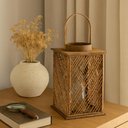 Ver imagem 2 de Lanterna Decorativa Rustica em Vidro G 45x18x18cm