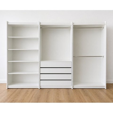 Kit Modulado Closet e Lojas 100% Mdf Branco - Suprema Móveis