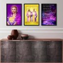 Ver imagem 2 de Kit 3 Quadros Saint Germain e Jesus Cristo 45x34cm:madeira Preta