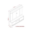 Ver imagem 7 de Home Theater Rack Siena 2 Portas com Kit Rodízios P/ Tv até 75" - Cinamomo Madetec