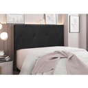 Ver imagem 4 de Cabeceira Cama Box Queen 160 Cm Aquilla Veludo Preto S04 - D'Rossi