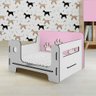 Cama pet em mdf para cachorro Valente com colchão Rosa Amo Móveis - 1