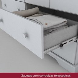 Guarda-Roupa Infantil 4 Portas 4 Gavetas Provençal Henn - 6 Guarda-Roupa Infantil 4 Portas 4 Gavetas Provençal Henn - 6