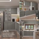 Ver imagem 6 de Paneleiro 40 Cm 2 Portas e 2 Nichos Branco/cinza Vik Madesa