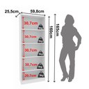 Ver imagem 4 de Estante Multiuso Office 59,8x160cm com 5 Nichos Branco Me4141