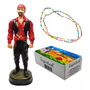 Kit Defumador Espiritual + Imagem Resina Orixá 15 Cm + Guia