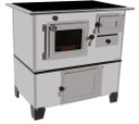 Ver imagem 1 de Fogão a Lenha Luxo Inox N1 Vitrocerâmica Chaminé Direita Hansen