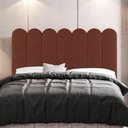 Ver imagem 3 de Cabeceira Cama Box Casal Queen Size Lana 160cm Suede Terracota - Abmaza