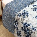Ver imagem 4 de Cobre Leito King Confort Print Micropercal 300 Fios Toque de Algodão 3 Peças - Flores Azuis - 100% P