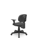 Ver imagem 3 de Cadeira Giratória Operativa Secretária Plus Nr17 Plaxmetal com Braço Reg Couro Ecológico Preta