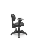 Ver imagem 2 de Cadeira Giratória Operativa Secretária Plus Nr17 Plaxmetal com Braço Reg Couro Ecológico Preta