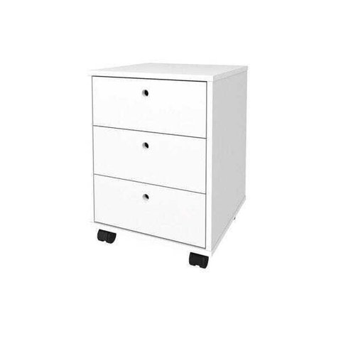 Gaveteiro com Rodízios New 3 Gavetas Branco - Artany