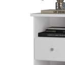 Ver imagem 2 de Mesa de Cabeceira Otto 1 Gaveta e Rodízios – Branco – Móveis Primus