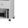 Mesa de Cabeceira Otto 1 Gaveta e Rodízios – Branco – Móveis Primus - 3