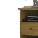 Ver imagem 2 de Mesa de Cabeceira Otto 1 Gaveta e Rodízios – Freijó – Móveis Primus