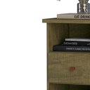 Ver imagem 2 de Mesa de Cabeceira Otto 1 Gaveta e Rodízios – Amendoa Wood – Móveis Primus