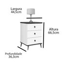 Ver imagem 5 de Mesa de Cabeceira Retrô com 3 Gavetas Creta - Freijó - Móveis Primus