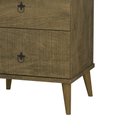 Ver imagem 3 de Mesa de Cabeceira Retrô com 3 Gavetas Creta - Amêndoa Wood - Móveis Primus