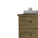 Ver imagem 2 de Mesa de Cabeceira Retrô com 3 Gavetas Creta - Amêndoa Wood - Móveis Primus