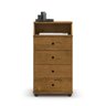 Mesa de Cabeceira com Gavetas Apoio Lateral para Cama Box Gaveteiro Estreito Alto Móveis para Quarto - 3