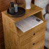 Mesa de Cabeceira com Gavetas Apoio Lateral para Cama Box Gaveteiro Estreito Alto Móveis para Quarto - 5