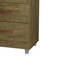 Ver imagem 3 de Cômoda Emas 5 Gavetas com 1 Chave – Amendoa Wood – Móveis Primus