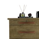 Ver imagem 2 de Cômoda Emas 5 Gavetas com 1 Chave – Amendoa Wood – Móveis Primus