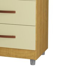 Cômoda Emas 5 Gavetas com 1 Chave – Mel com Pérola – Móveis Primus - 3