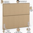 Ver imagem 6 de Cabeceira Cama Box Casal 160 Cm Linho Bege Escuro