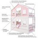 Ver imagem 5 de Treliche Infantil Casinha Dos Sonhos com Fechamento Inferior Branco em Madeira Maciça Rosa | Branco