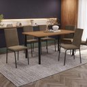 Ver imagem 6 de Conjunto de Mesa Completo com 6 Cadeiras Estofadas Cmc1005prf Kappesberg Crome