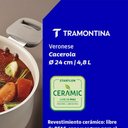 Ver mais imagens de Caçarola Veronese Alumínio Reciclado Revestimento Cerâmico 4,8L Tramontina