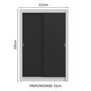 Ver imagem 4 de Guarda-roupa Solteiro 2 Portas de Correr 2 Gavetas Branco/preto Vivare Madesa