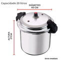 Ver imagem 2 de Panela de Pressão 20 Litros Profissional com Fechamento Externo