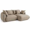 Ver imagem 3 de Sofá Cama Modular Orgânico Retrátil 3 Lugares com Almofadas 200cm Malibu