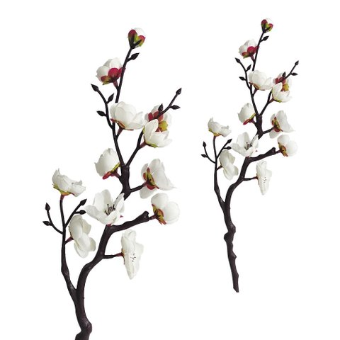 02 Hastes Pessegueiro X2 Artificial Decorativa 17cm