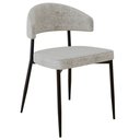 Ver imagem 3 de Kit 08 Cadeiras Estofada para Sala de Jantar Serena Preto C01 Linho Lautrec Off White - Lyam Decor