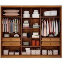 Ver imagem 3 de Guarda Roupa Casal Livorno Plus 6 Portas 4 Gavetas com Espelho Cinamomo - Novo Horizonte