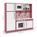 Ver imagem 5 de Armário Infantil Aquarel Cozinha com Refrigerador Lux 5 Portas MDF 15mm 114cm Branco e Rosa