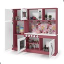 Ver imagem 2 de Armário Infantil Aquarel Cozinha com Refrigerador Lux 5 Portas MDF 15mm 114cm Branco e Rosa