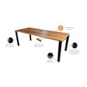 Ver imagem 2 de Mesa Jantar Madeira Pés de Ferro Estilo Industrial 3,00 mts
