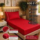 Ver imagem 3 de Jogo de Cama Quality Solteiro 2 Peças Micropercal 600 Fios Macio Vermelho Casa Show Enxovais