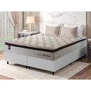 Ver imagem 1 de Conjunto Cama Box Super King c/ Molas Ensacadas New York Branco 193x203x73