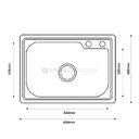 Ver imagem 6 de Cuba Pia Simples de Aço Inox 304 para Cozinha Gourmet Luxo C510 com Válvula Acessórios e Lixeira