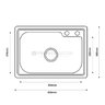 Cuba Pia Simples de Aço Inox 304 para Cozinha Gourmet Luxo C510 com Válvula Acessórios e Lixeira - 6