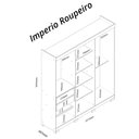 Ver imagem 3 de Guarda Roupa Espelho 6 Portas Império Naturale Off White - Gelius