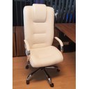 Ver imagem 3 de Cadeira de Escritório Presidente Classic Branca Base Cromada Giratória Comprealegre 100% Nacional